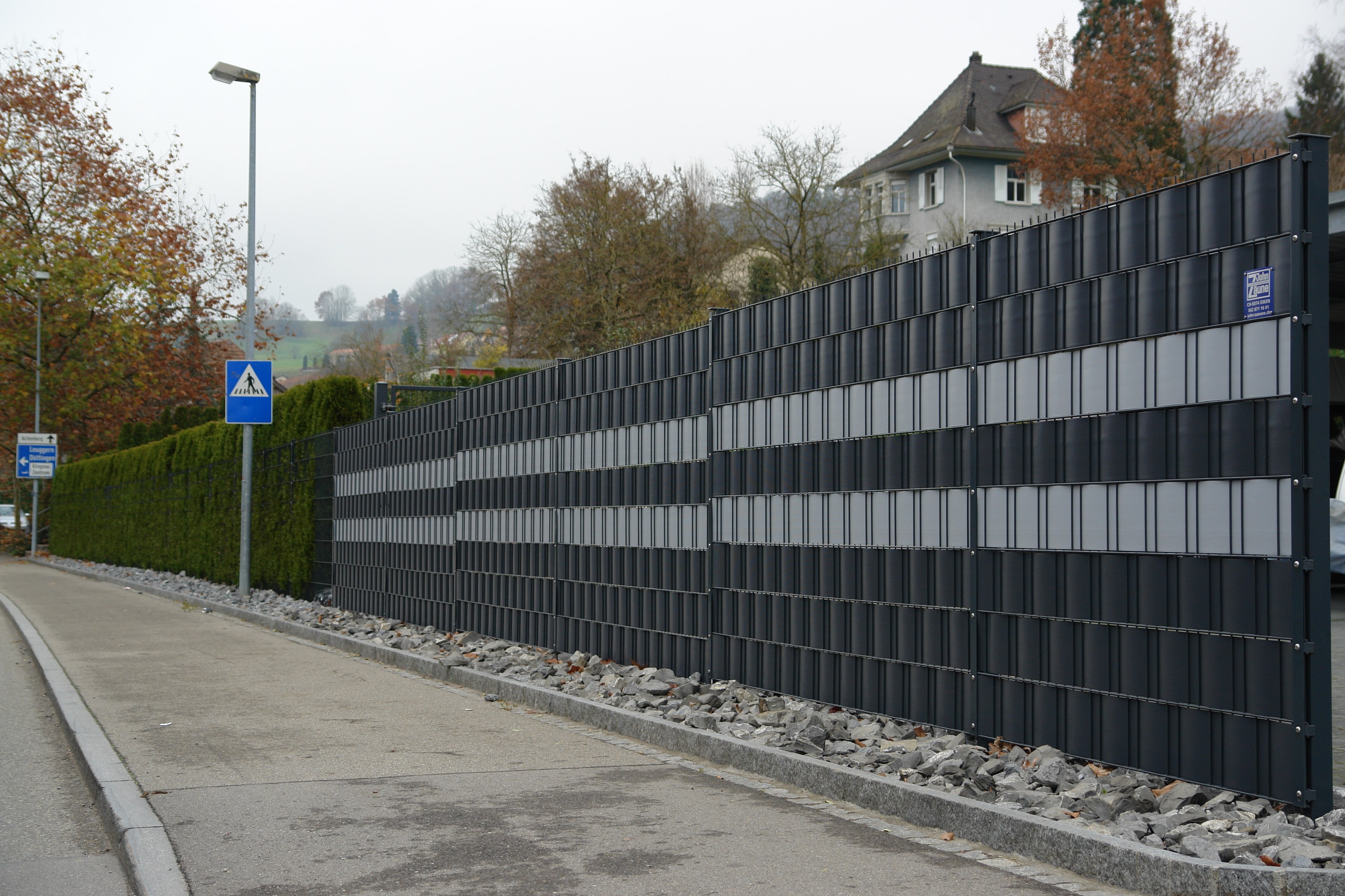 13 Gittermatten Sichtschutzwand Anthrazit Steingrau