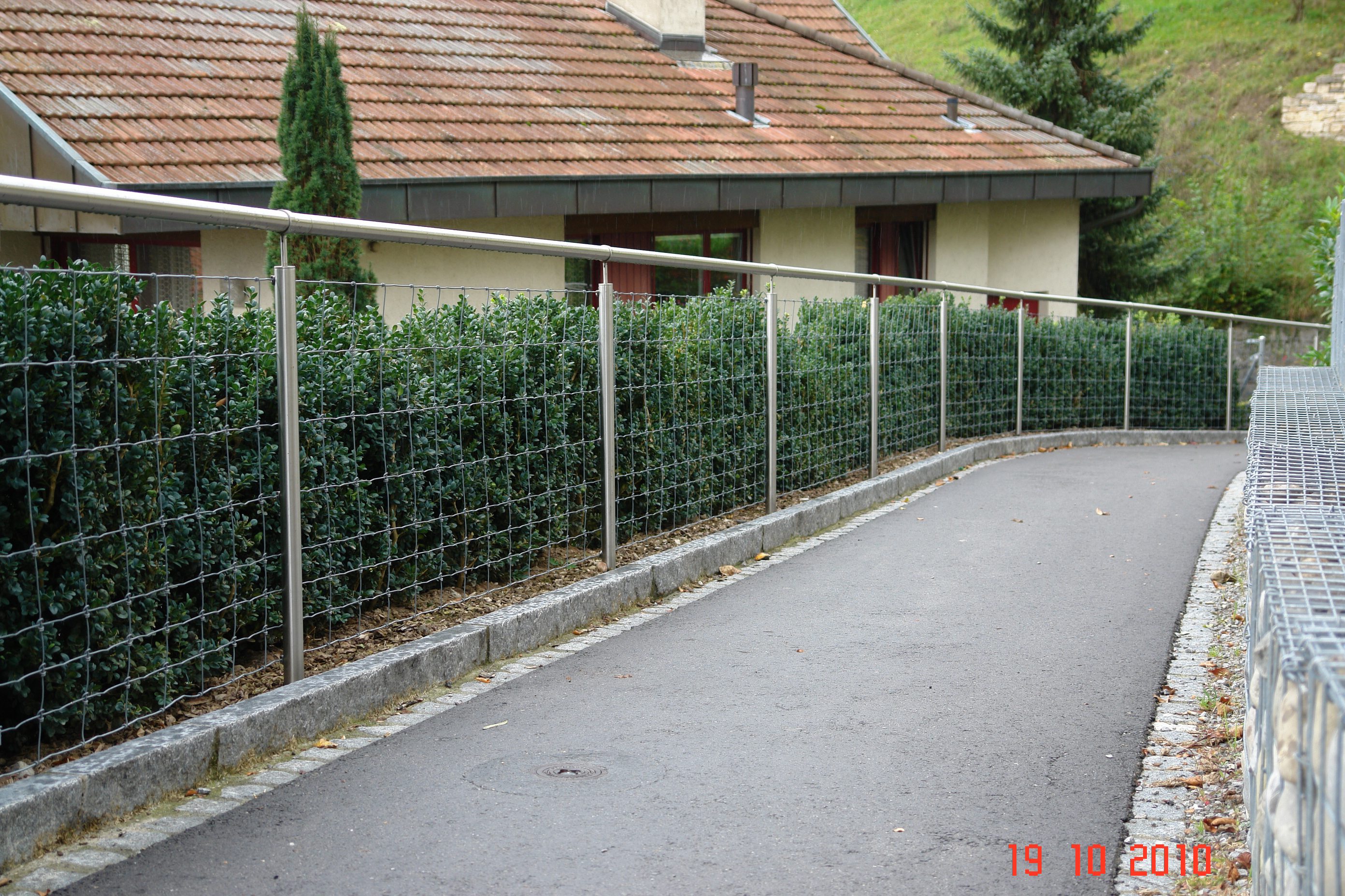 Knotengitterzaun+Pfosten+Und+Handlauf+Rostfrei