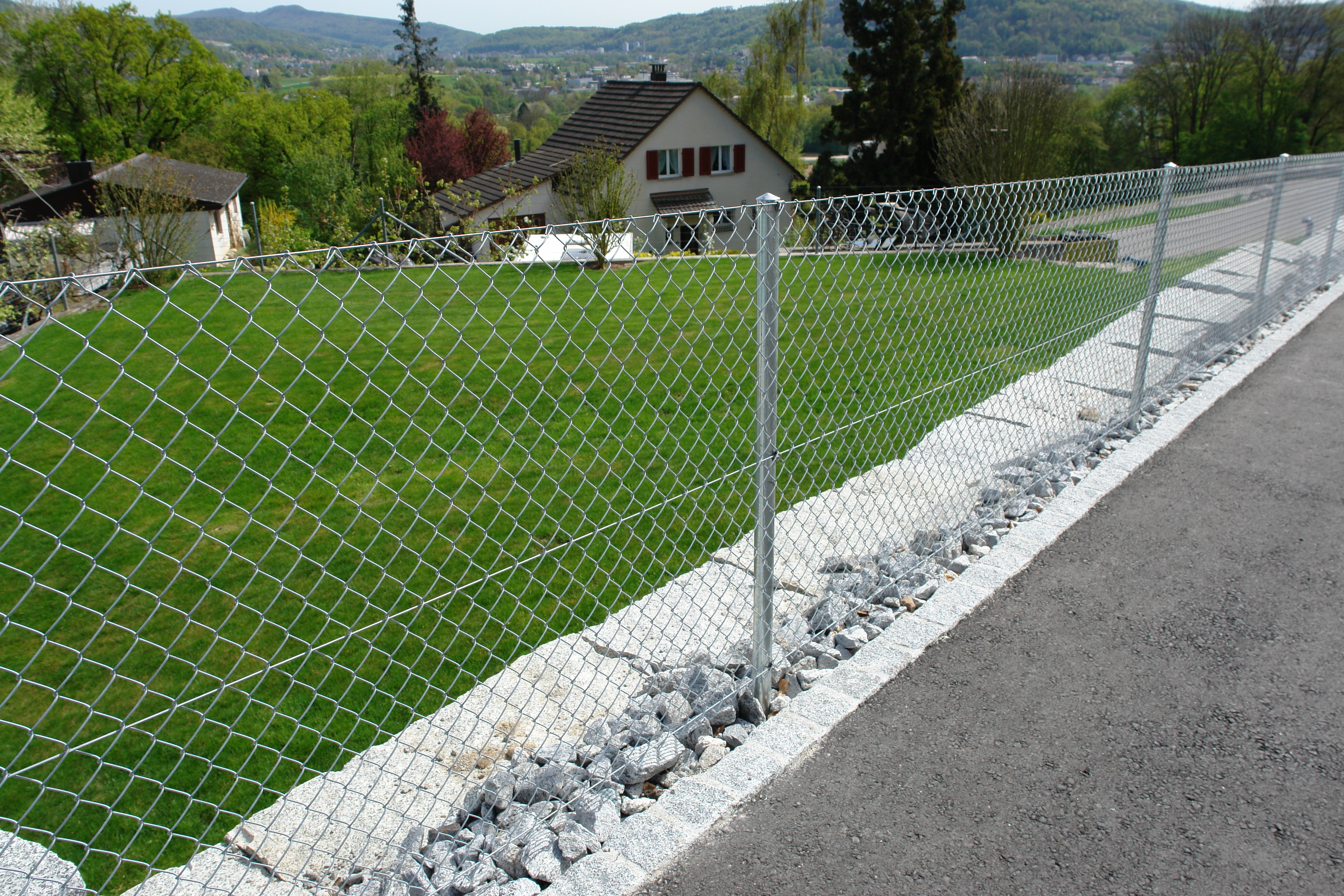 Diagonalgeflechtzaun+Verzinkt